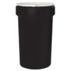 55 Gallon Black Plastic Drum, Taper Sided, UN Rated, Cover W/Plastic Lever Lock -Pagagoo Shop 1655blk 1
