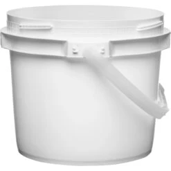 2.5 Gallon White Plastic Pail W/Plastic Handle, Threaded Opening, Lite Latch, UN Rated -Pagagoo Shop 2.5 gallon white plastic pail with plastic handle threaded opening lite latch un rated 56wll3 2