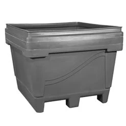 251 Gallon Gray Heavy Duty Bin, 2-Way Base, ArmorBin® 2039