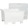180 Gallon Natural Bin W/Lid, 4-Way Base, Versa Tote -Pagagoo Shop 26bo28 1
