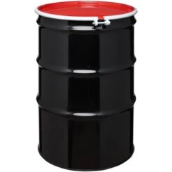 85 Gallon TIH Steel Overpack Drum, UN Rated, Cover W/Bolt Ring Closure