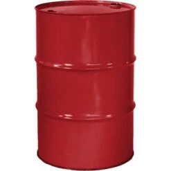55 Gallon Citgo Red Tight Head Steel Drum, Reconditioned, UN Rated, 2" & 3/4" Fittings, Unlined