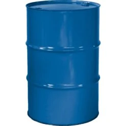 55 Gallon Coleman Blue Tight Head Steel Drum, Reconditioned, UN Rated, 2" & 3/4" Fittings, Lined