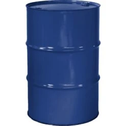 55 Gallon McWhorter Blue Tight Head Steel Drum, Reconditioned, UN Rated, 2" & 3/4" Fittings, Lined