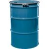 55 Gallon Ashland Blue Steel Drum, Reconditioned, UN Rated, Unlined, Cover W/Bolt Ring, 2" & 3/4" Fittings -Pagagoo Shop 26wrd4 1