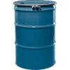 55 Gallon Chevron Blue Steel Drum, Reconditioned, UN Rated, Unlined, Cover W/Bolt Ring, 2" & 3/4" Fittings -Pagagoo Shop 26wrd6 1