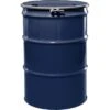 55 Gallon Valvoline Blue Steel Drum, Reconditioned, UN Rated, Unlined, Cover W/Bolt Ring, 2" & 3/4" Fittings -Pagagoo Shop 26wre2 1