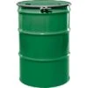 55 Gallon Asco Green Steel Drum, Reconditioned, UN Rated, Unlined, Cover W/Bolt Ring, 2" & 3/4" Fittings -Pagagoo Shop 26wre4 1