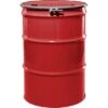55 Gallon Shell Red Steel Drum, Reconditioned, UN Rated, Unlined, Cover W/Bolt Ring, 2" & 3/4" Fittings -Pagagoo Shop 26wrf0 1