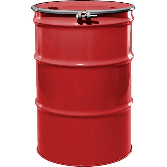 55 Gallon Shell Red Steel Drum, Reconditioned, UN Rated, Unlined, Cover W/Bolt Ring, 2" & 3/4" Fittings 3 55 Gallon Shell Red Steel Drum, Reconditioned, UN Rated, Unlined, Cover W/Bolt Ring, 2" & 3/4" Fittings