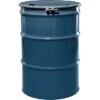 55 Gallon Superior Blue Steel Drum, Reconditioned, UN Rated, Lined, Cover W/Bolt Ring, 2" & 3/4" Fittings -Pagagoo Shop 26wrh2 1