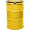 55 Gallon Shell Yellow Steel Drum, Reconditioned, UN Rated, Lined, Cover W/Bolt Ring, 2" & 3/4" Fittings -Pagagoo Shop 26wrj5 1