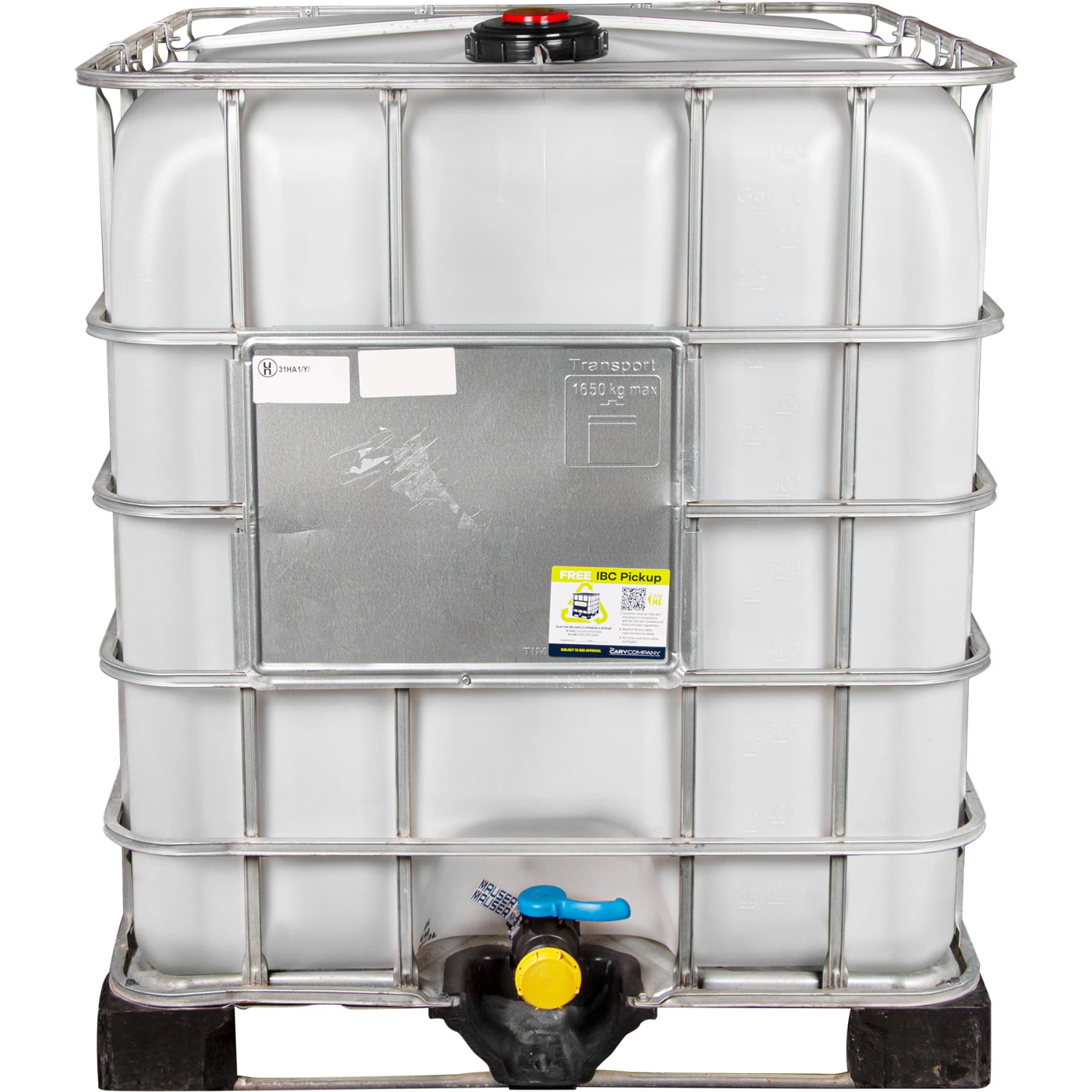 275 Gallon IBC Tote, Rebottled, UN Rated, 2" Camlock Valve, Composite/Steel Pallet - Image 2