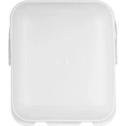 3.5 Gallon White Square Plastic Pail W/Plastic Handle, Life Latch, UN Rated -Pagagoo Shop 3.5 gallon white square plastic pail with plastic handle life latch un rated 56wls3 5