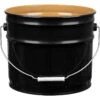 3.5 Gallon Black Open Head Steel Pail (26 Gauge), Epoxy Phenolic Lining, UN Rated (S3 Series) -Pagagoo Shop 3.5 gallon black open head steel pail 26 gauge epoxy phenolic lining un rated 26wmb3 1