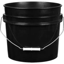 3.5 Gallon Black Plastic Pail (90 Mil), UN Rated, W/Metal Handle (P7 Series) -Pagagoo Shop 3.5 gallon black plastic pail 90mil un rated with metal handle 57wp3b 2