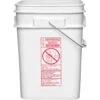 4 Gallon White Square Plastic Pail With Metal Handle (P8 Series) -Pagagoo Shop 4 gallon white square plastic pail with metal handle 56w4ws 1