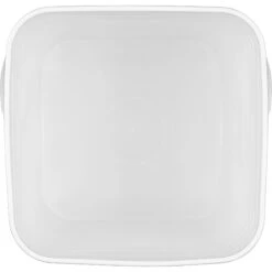 4 Gallon White Square Plastic Pail With Plastic Handle, 65 Mil -Pagagoo Shop 4 gallon white square plastic pail with plastic handle 65 mil 56wsw4 3