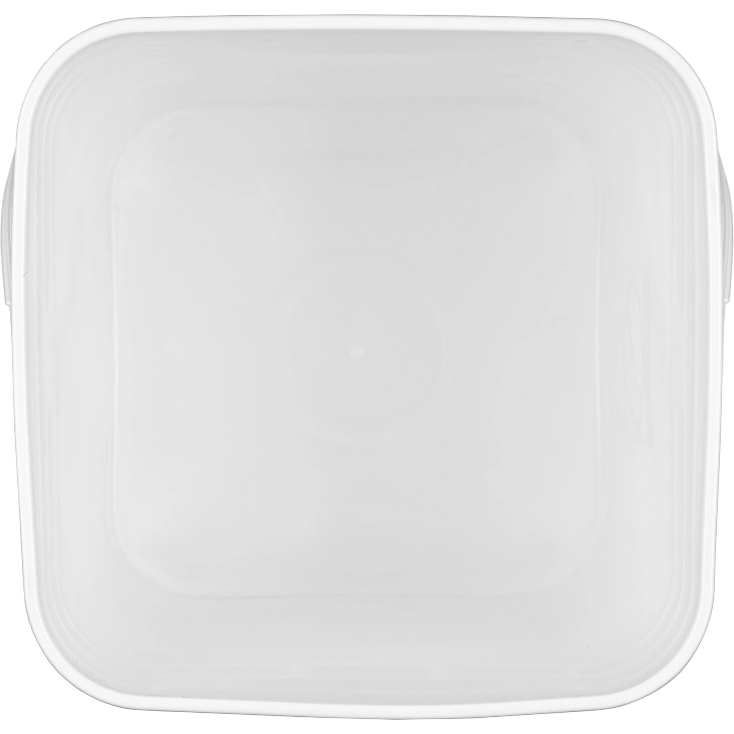4 Gallon White Square Plastic Pail With Plastic Handle, 65 Mil - Image 3