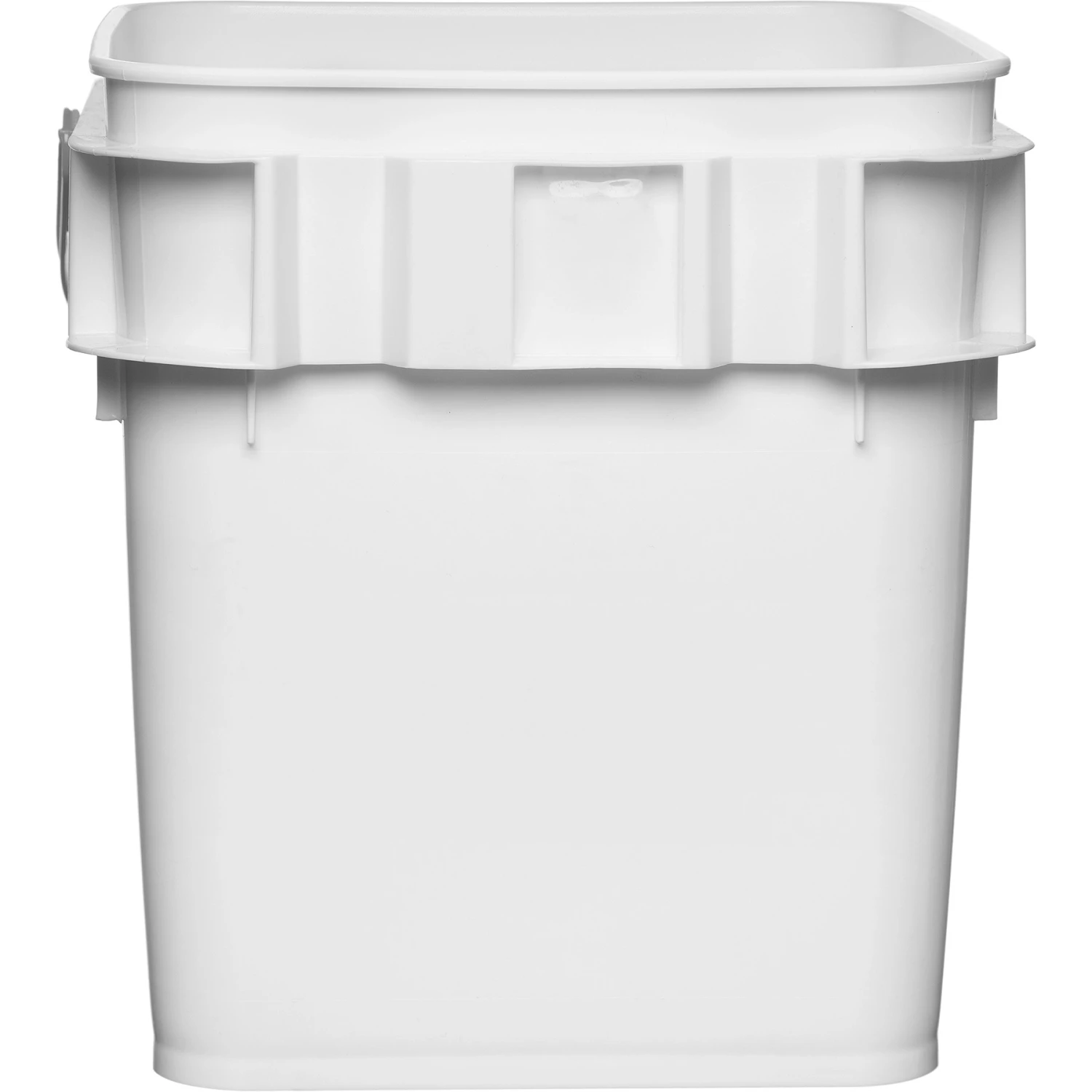 4 Gallon White Square Plastic Pail W/Plastic Handle, Life Latch, UN Rated - Image 3