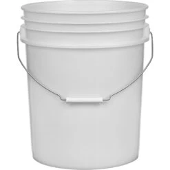 5 Gallon Natural Plastic Pail (90 Mil), W/Metal Handle, UN Rated (P7 Series) -Pagagoo Shop 5 gallon natural plastic pail 90mil with metal handle un rated 57w5un 2