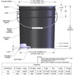 5 Gallon Black Open Head Steel Pail (29 Gauge) Unlined (S2 Series) 8 5 Gallon Black Open Head Steel Pail (29 Gauge) Unlined (S2 Series) -Pagagoo Shop 5 gallon steel pail