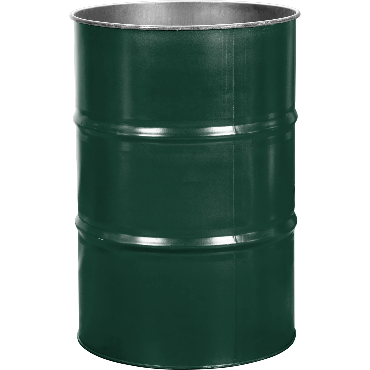 55 Gallon National Starch Green Steel Drum, Reconditioned (No Cover)
