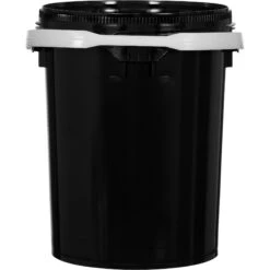 5 Gallon Black Regrind Plastic Pail W/Plastic Handle, UN Rated -Pagagoo Shop 56w5mb 2
