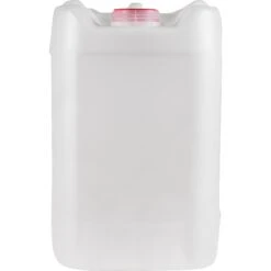5 Gallon (20L) Rectangular Natural Plastic Tight Head, 70mm (6TPI), Vent, UN Rated
