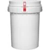 12 Gallon White Plastic Drum, Taper Sided, Threaded Opening, Life Latch, UN Rated -Pagagoo Shop 56wml7 1 1