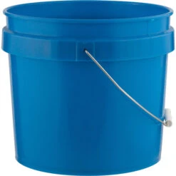 3.5 Gallon Chevron Blue Plastic Pail With Metal Handle (P5 Series) -Pagagoo Shop 56wp3b 2