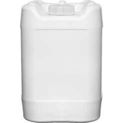 5 Gallon (18L) White Plastic Tight Head Container W/Cap, 70mm (8TPI), Open Vent Stem
