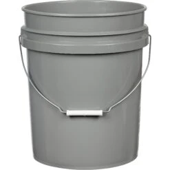 5 Gallon Gray Plastic Pail W/Metal Handle, UN Rated (P6 Series) 6 5 Gallon Gray Plastic Pail W/Metal Handle, UN Rated (P6 Series) -Pagagoo Shop 57wm5a 2 2