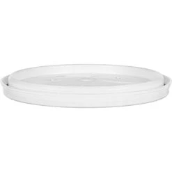 5 Gallon Fluorinated UN Rated White Plastic Pail Lid W/Gasket (P6 Series) -Pagagoo Shop 57wmpf 2 1