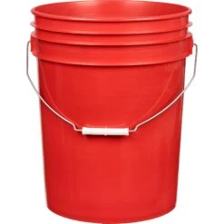 5 Gallon (20L) Red Plastic Pail W/Metal Handle (P7 Series) -Pagagoo Shop 57wn5r 2