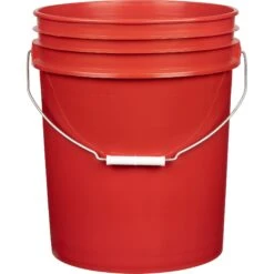 5 Gallon Red Plastic Pail (90 Mil), W/Metal Handle (P7 Series) -Pagagoo Shop 57wnr5 2