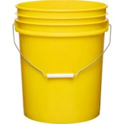 5 Gallon Yellow Plastic Pail (90 Mil), W/Metal Handle (P7 Series) -Pagagoo Shop 57wny5 2