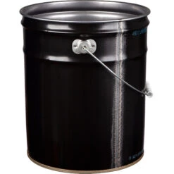 5 Gallon Black Open Head Steel Pail (28/26 Gauge) UN Rated, Unlined (S2 Series) -Pagagoo Shop 5 gallon black open head steel pail 28 26 gauge un rated unlined 26wb4n 2