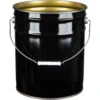 5 Gallon Black Steel Pail (26 Gauge), UN Rated, Gold Phenolic Lining (S3 Series) -Pagagoo Shop 5 gallon black steel pail un rated gold phenolic lining 26wb10 1