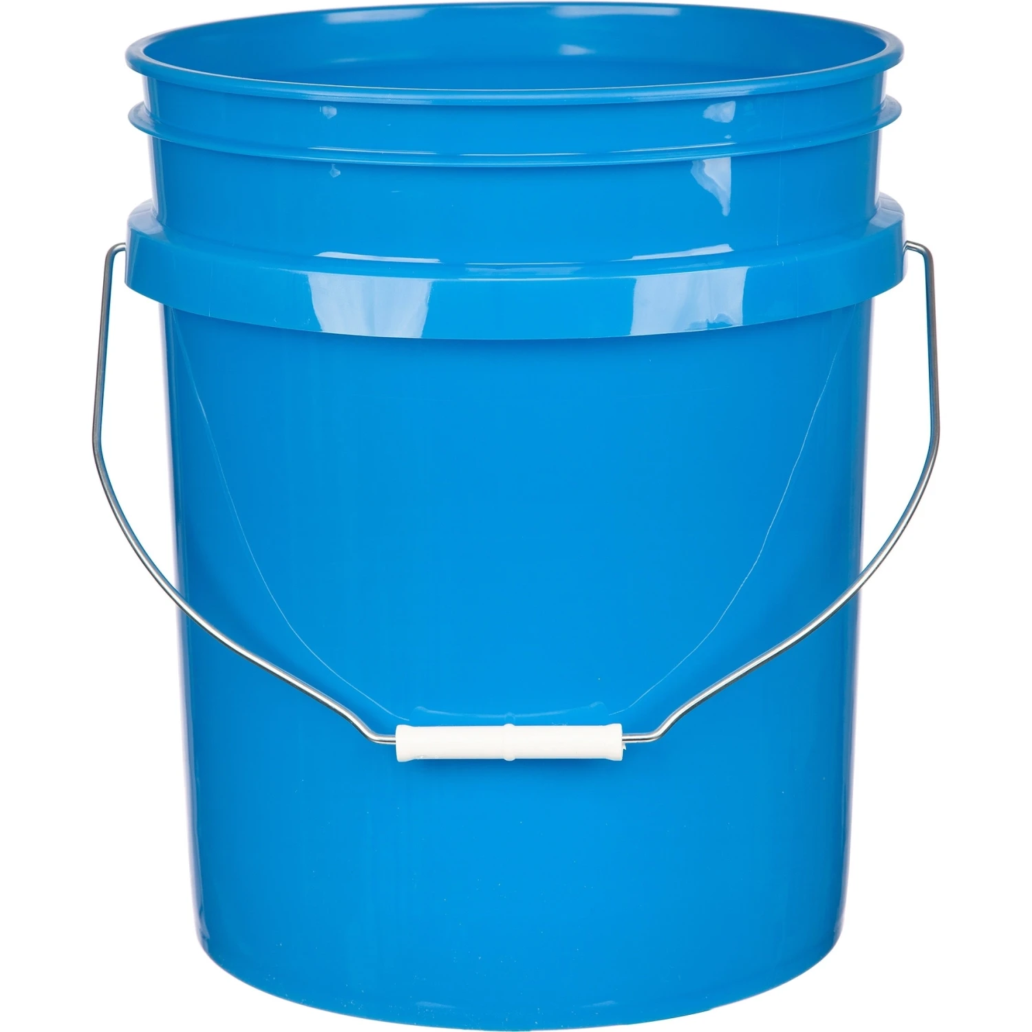 Paragon Unit Pack (120 Ea.) - 5 Gallon Blue Plastic Pail (90 Mil), W/Metal Handle (P5 Series) - Image 3
