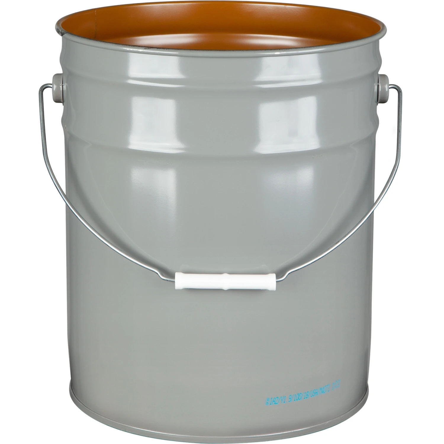 5 Gallon Gray Open Head Steel Pail (26 Gauge) UN Rated, Pigmented Phenolic Lining (S3 Series)