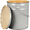 5 Gallon Gray Steel Pail & Cover (24/26/26 Gauge) UN Rated, Epoxy Phenolic Lining (S3 Series) -Pagagoo Shop 5 gallon gray steel pail and cover un rated epoxy phenolic lining 26w70a 1