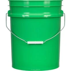 Unit Pack (120 Ea.) - 5 Gallon Green Plastic Pail (90 Mil), W/Metal Handle (P4 Series) -Pagagoo Shop 5 gallon green plastic pail 90 mil with metal handle 57wp5g 2 2