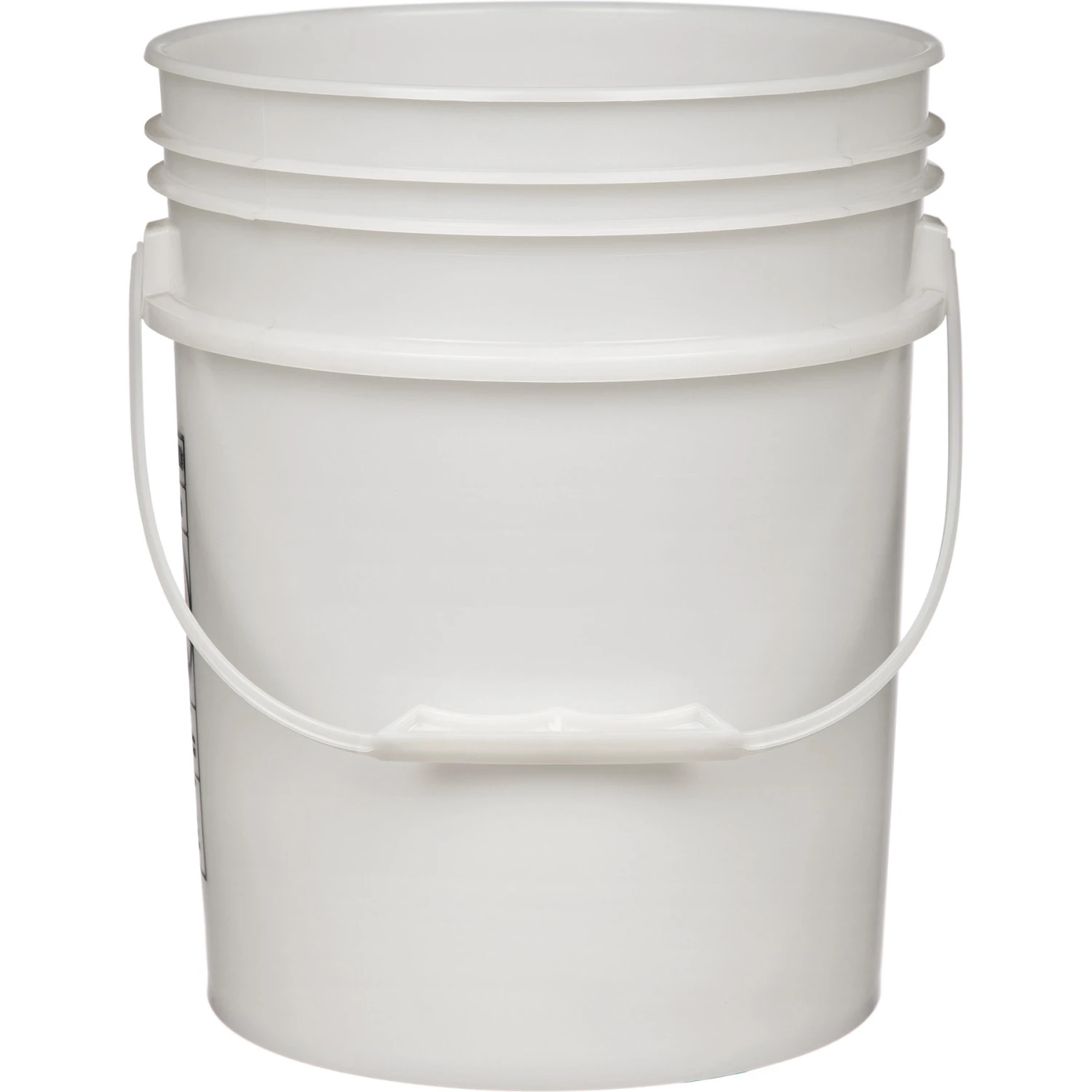 5 Gallon Natural Plastic Pail (90 Mil), W/ Plastic Handle (P5 Series) - Image 2