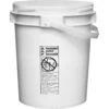 5 Gallon White Plastic Pail W/Plastic Handle, Threaded Opening, Lite Latch, UN Rated -Pagagoo Shop 5 gallon white plastic pail with plastic handle threaded opening lite latch un rated 56wll6 1