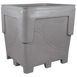 355 Gallon Gray Heavy Duty Bin, 4-Way Base, ArmorBin® 6051