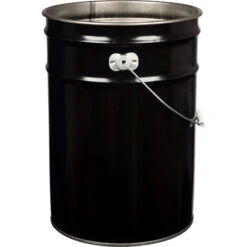 6 Gallon Black Open Head Steel Pail (26 Gauge), UN Rated UN1A2/Y1.5/100, Unlined (S2 Series) -Pagagoo Shop 6 gallon black open head steel pail 26 gauge un rated un1a2 y1.5 100 unlined 26w6bb 2