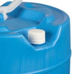 6 Gallon (22 L) Round Blue HDPE Plastic Tight Head Container, Rieke Opening, Vent, UN Rated -Pagagoo Shop 6 gallon blue round tight head un rated with reike opening and vent 56w6tu 6 1