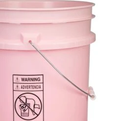 Unit Pack (120 Ea.) - 5 Gallon Pink Plastic Pail (90 Mil), W/Metal Handle (P4 Series) -Pagagoo Shop 99gp5k 4