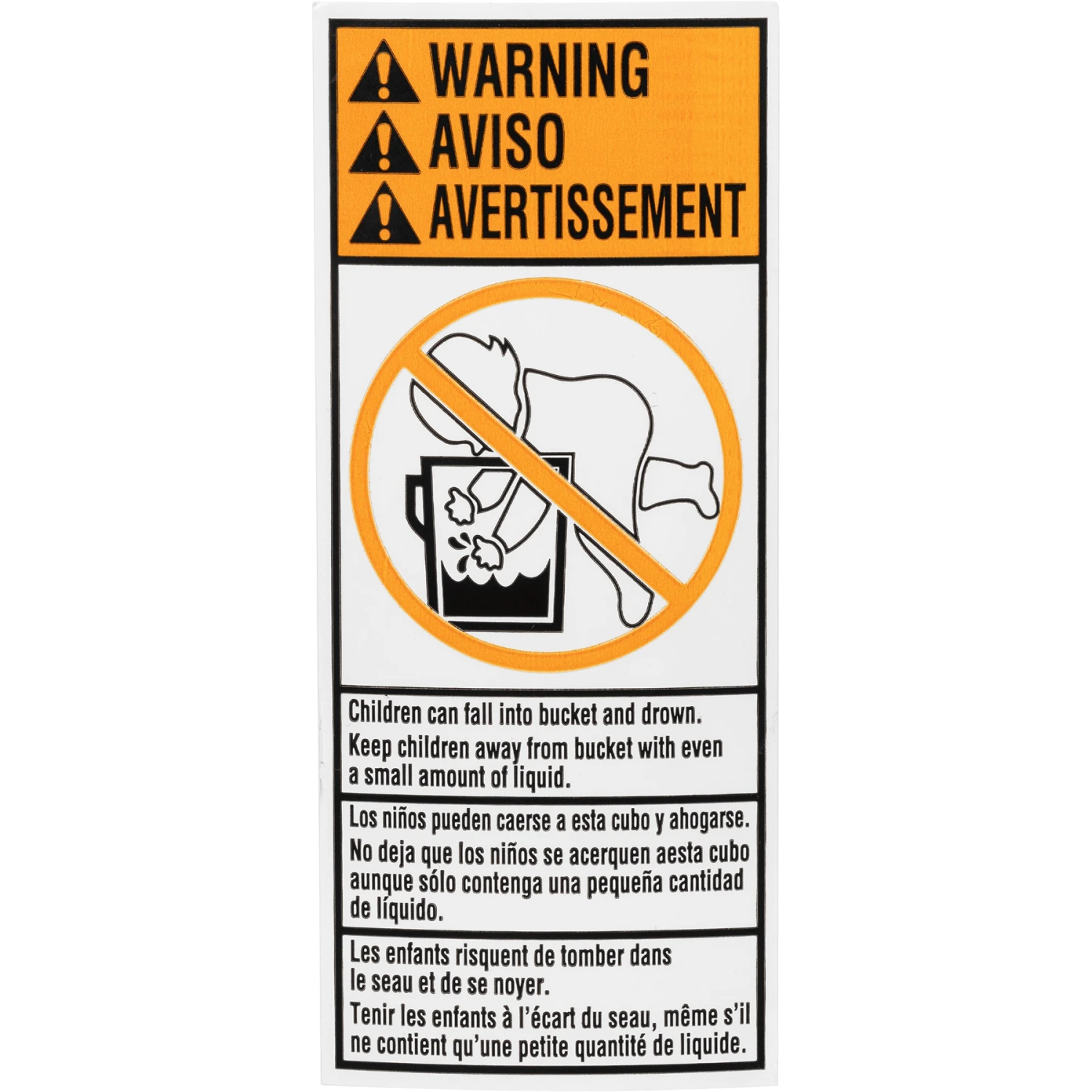 Child Warning Label For 5 Gallon Steel Pails (S2 Series), 500/Roll